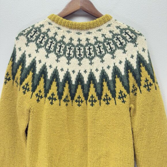 Saga Knit Fair Isle Cardigan Women’s Medium Nordic Wool Lodge Cabin Hand Knit - Picture 8 of 13